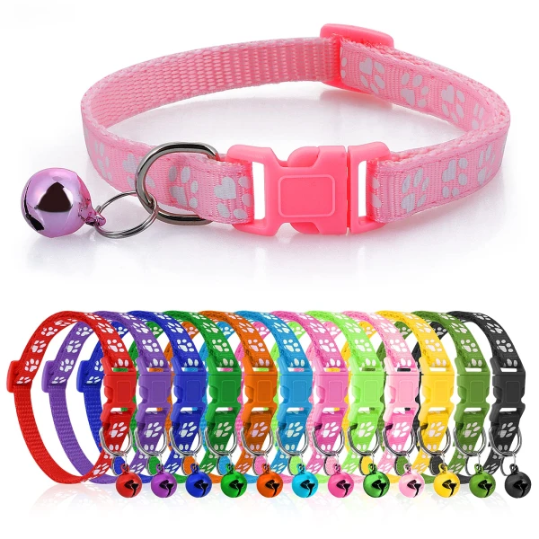 Producto Collar con Cascabel y Estampado de Huellitas's foto | Moon y sus Amigos |  BizneCubano