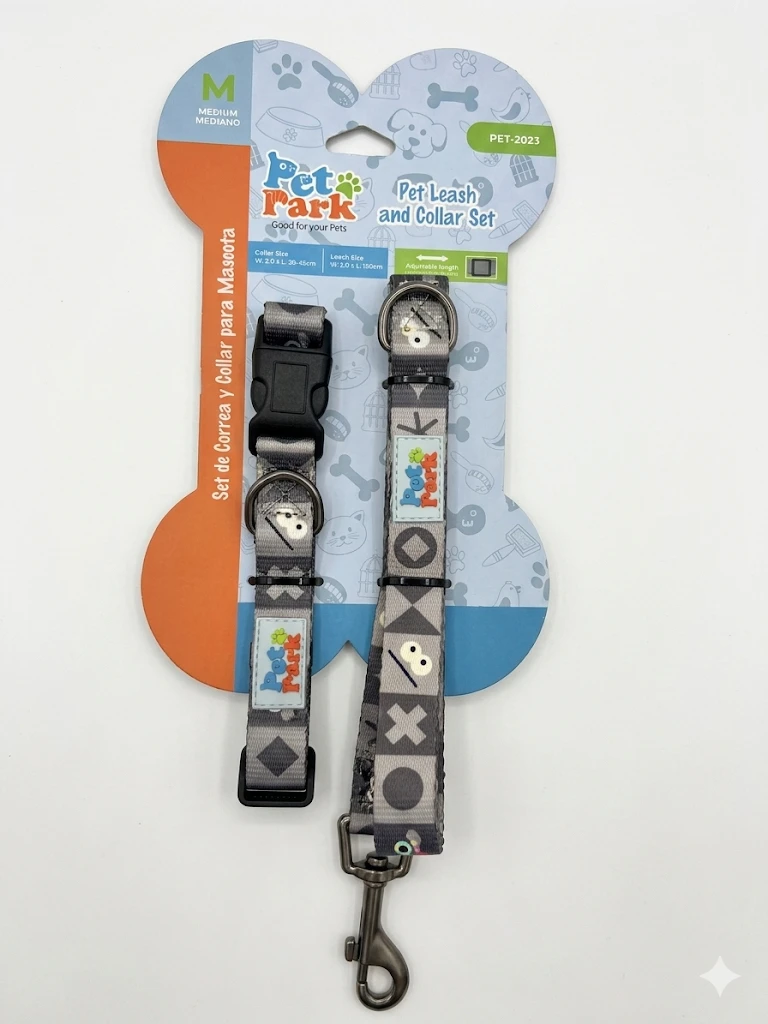 Set de Correa y Collar "Pet Park" (Talla M) 🐾⛓️'s foto | Moon y sus Amigos |  BizneCubano